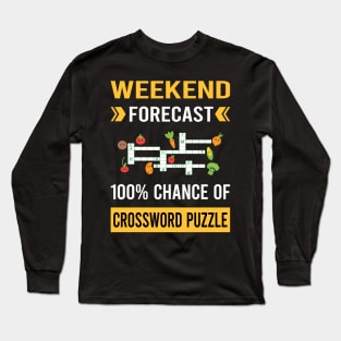 Weekend Forecast Crossword Puzzles Long Sleeve T-Shirt